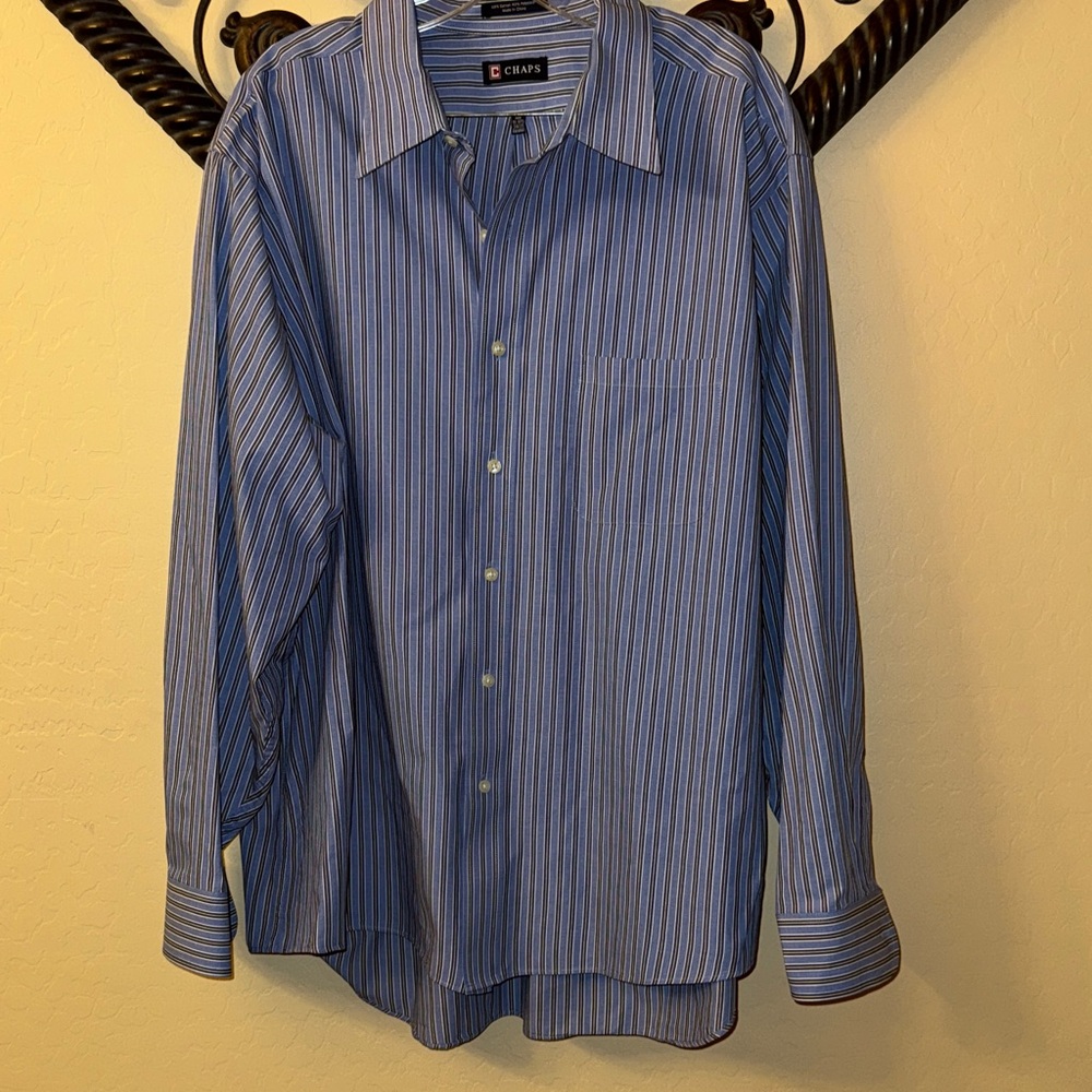 CHAPS Blue Striped Men's Shirt